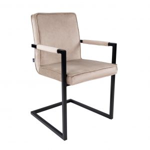 Fauteuil Kick JIM - Velour - Champagne