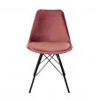 Chaise scandinave Kick Velvet - Rose - Rose