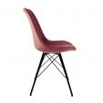 Chaise scandinave Kick Velvet - Rose - Rose