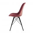 Chaise scandinave Kick Velvet - Rose - Rose