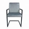 Fauteuil Kick JIM - Velour - Gris