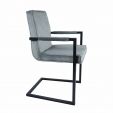 Fauteuil Kick JIM - Velour - Gris