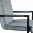 Fauteuil Kick JIM - Velour - Gris