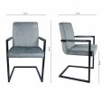 Fauteuil Kick JIM - Velour - Gris