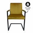 Fauteuil Kick JIM - Velour - Or