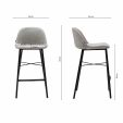 Tabouret de bar Kick Joel - Gris