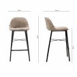 Tabouret de bar Kick Joel - Beige