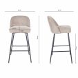 Tabouret de bar Kick Lucy - Taupe