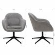 Fauteuil tournant Kick Lux - Gris foncé