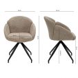 Chaise tournante Kick Aiko - Beige