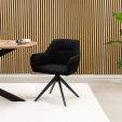 Chaise tournante Kick Arne - Noir