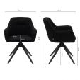 Chaise tournante Kick Arne - Noir