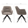 Chaise tournante Kick Arne - Gris