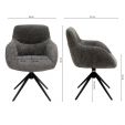 Chaise tournante Kick Fer - Gris foncé