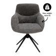 Chaise tournante Kick Fer - Gris foncé