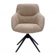 Chaise tournante Kick Fer - Beige