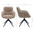 Chaise tournante Kick Fer - Beige