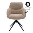 Chaise tournante Kick Fer - Beige