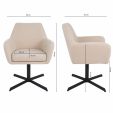 Chaise tournante Kick Viktor Boucle - Beige