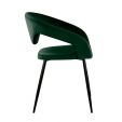 Chaise de salle à manger Kick Lenn - Velour - Vert foncé