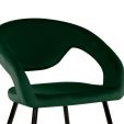 Chaise de salle à manger Kick Lenn - Velour - Vert foncé