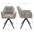 Chaise tournante Kick Luc - Gris