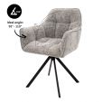 Chaise tournante Kick Luc - Gris