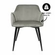 Chaise pour salle à manger Kick Matz - Velour - Gris