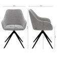 Chaise tournante Kick Mex - Gris