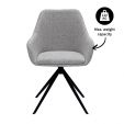 Chaise tournante Kick Mex - Gris