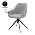 Chaise tournante Kick Mex - Gris