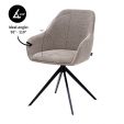 Chaise tournante Kick Mex - Taupe