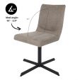 Chaise tournante Kick Sam Texture - Taupe