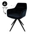 Chaise tournante Tom - Noir