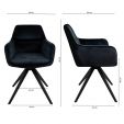 Chaise tournante Tom - Noir