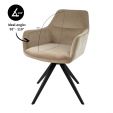 Chaise tournante Tom - Champagne