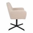 Chaise tournante Kick Viktor Boucle - Beige