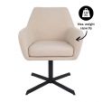 Chaise tournante Kick Viktor Boucle - Beige