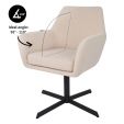 Chaise tournante Kick Viktor Boucle - Beige