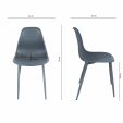 Chaise Design Kick Yara - Gris foncé