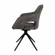 Chaise tournante Kick Zara - Gris foncé