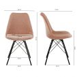 Chaise scandinave Kick Jens - Rose