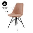 Chaise scandinave Kick Jens - Rose