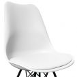 Chaise scandinave Kick Metal Luuk - Blanc