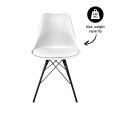 Chaise scandinave Kick Metal Luuk - Blanc