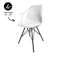 Chaise scandinave Kick Metal Luuk - Blanc