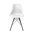 Chaise scandinave Kick Metal Luuk - Blanc