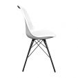 Chaise scandinave Kick Metal Luuk - Blanc