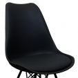 Chaise scandinave Kick Metal Luuk - Noir