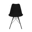 Chaise scandinave Kick Metal Luuk - Noir